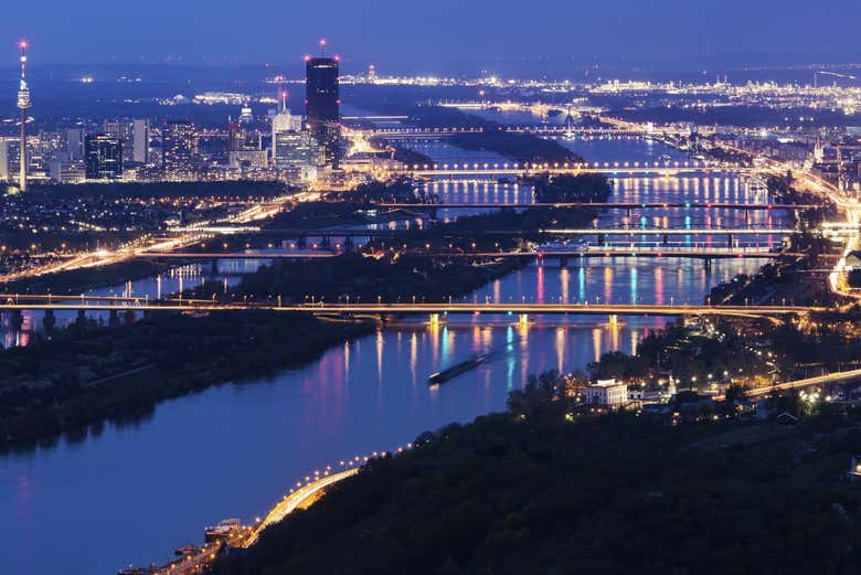 The Danube at night