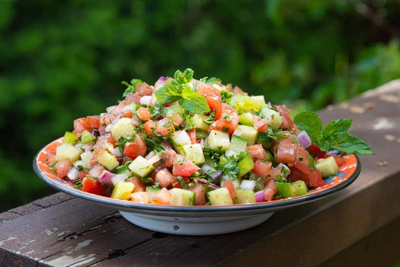 Una ensalada típica de Azerbaiyán