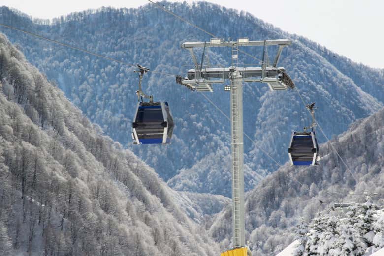 Cabine della funivia