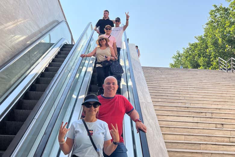 Disfrutando de la visita guiada por Bakú