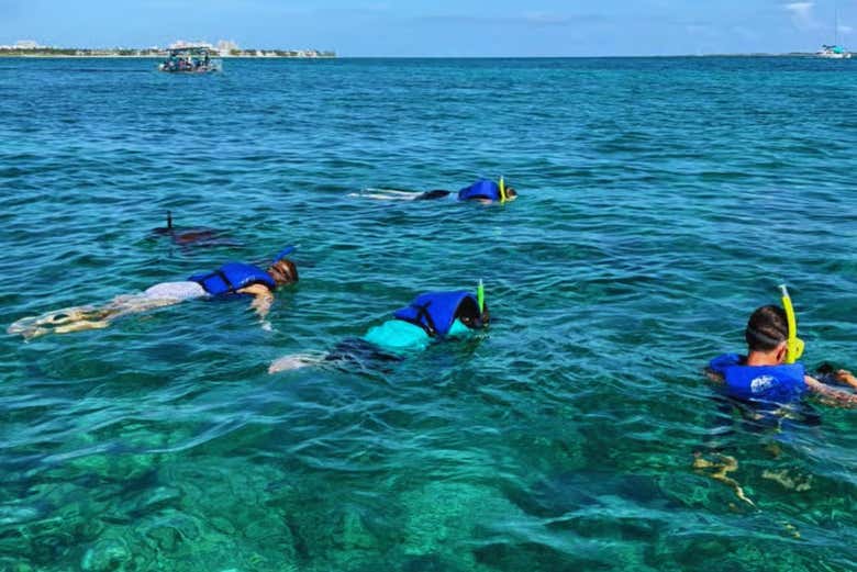 Durante la parada para hacer snorkel