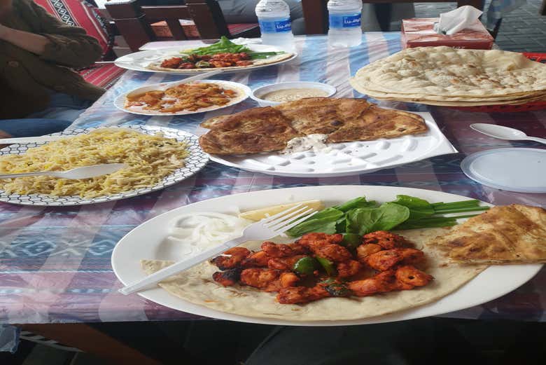 Almoço durante o tour