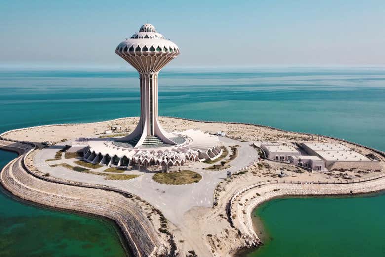 Aerial view of the Khobar water tower