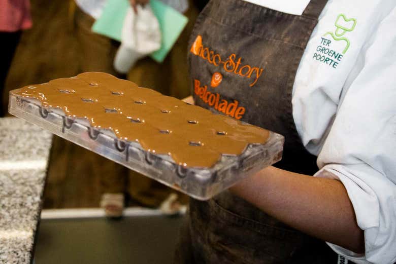Dimostrazione nel Choco Story di Bruges