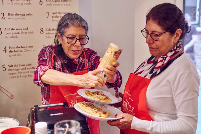 Aprendiendo el paso a paso para elaborar gofres