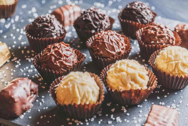Trufas de chocolate belga