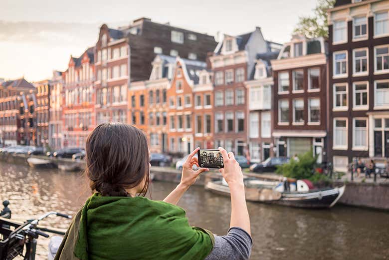 Enjoying the views of Amsterdam