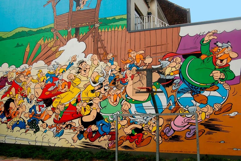 Murales di Asterix e Obelix
