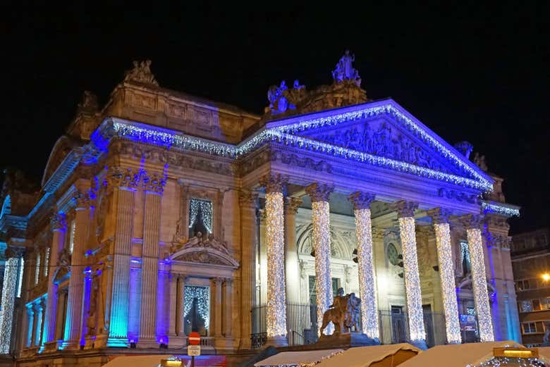 A Bolsa de Valores de Bruxelas na época natalina