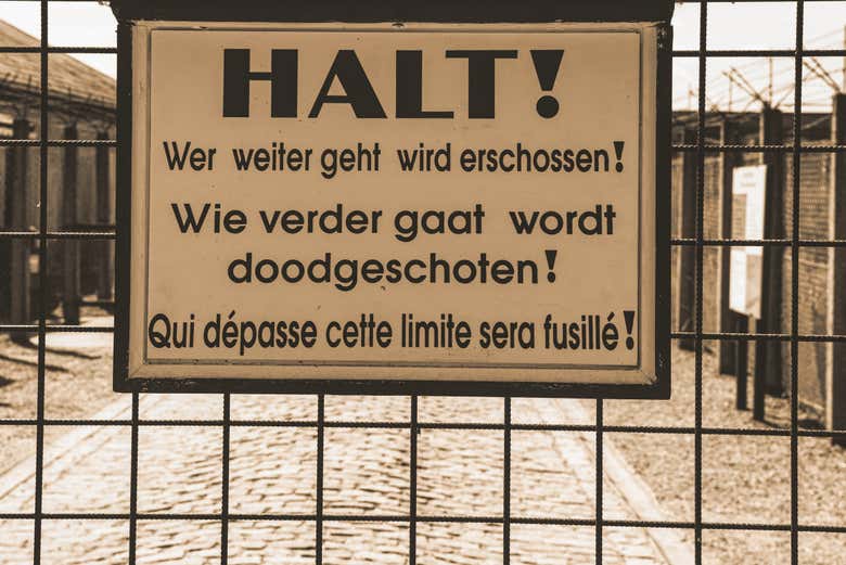 Cartel del campo de concentración de Breendonk