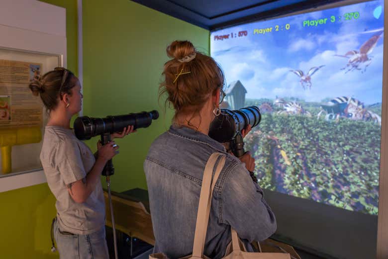 O museu conta com vários jogos interativos
