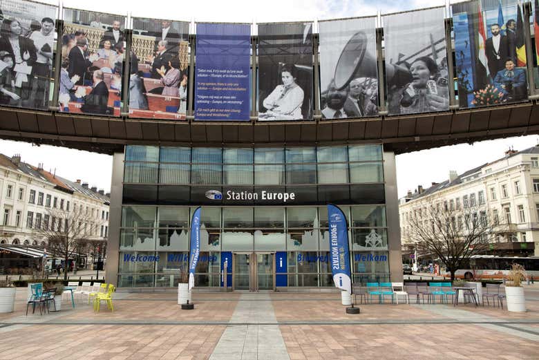 Exterior del Parlamento Europeo de Bruselas