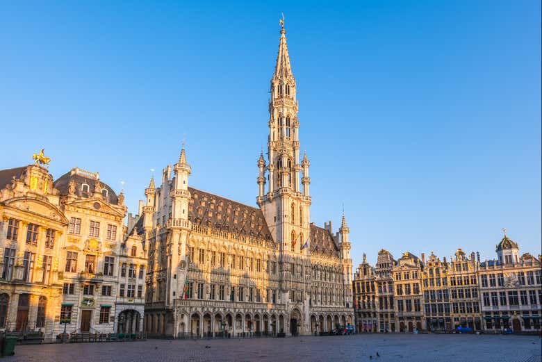 Campanario del Ayuntamiento de Bruselas, en la Grand Place