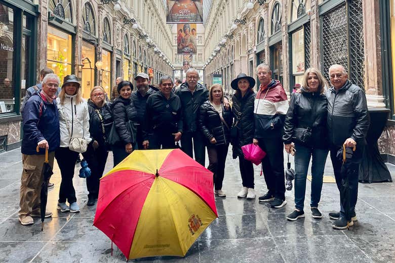 Durante o free tour por Bruxelas