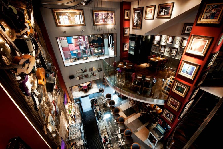 Interior del Hard Rock Cafe Bruselas