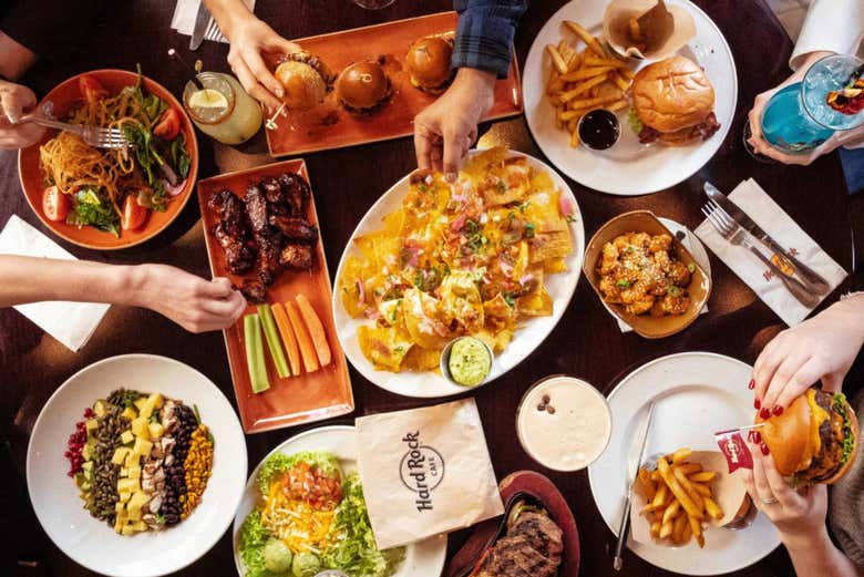 Platos del Hard Rock Cafe Bruselas