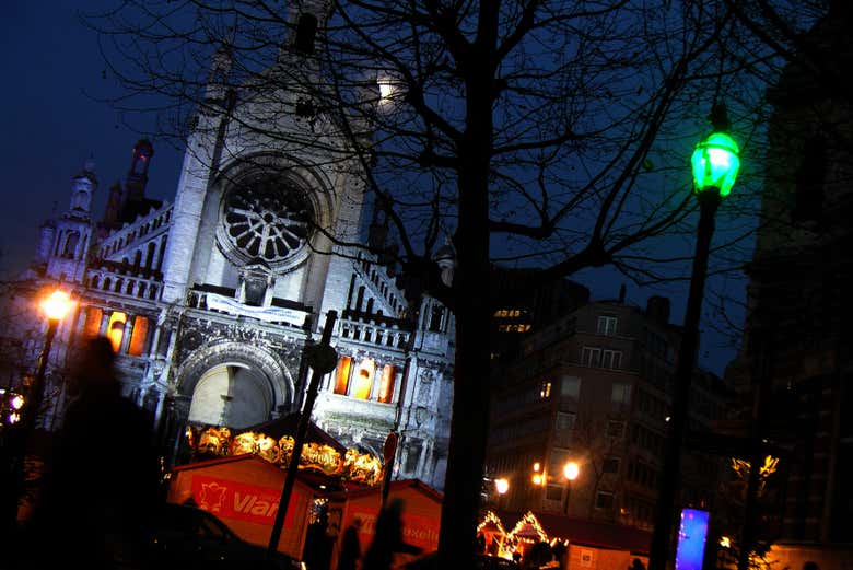 Vista para a igreja de Santa Catalina