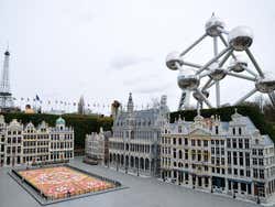 Mini Europe, Grand Place e Atomium no fundo