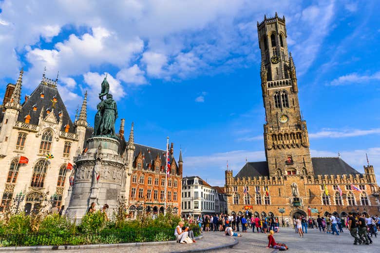 Grote Markt, la plaza central de Brujas