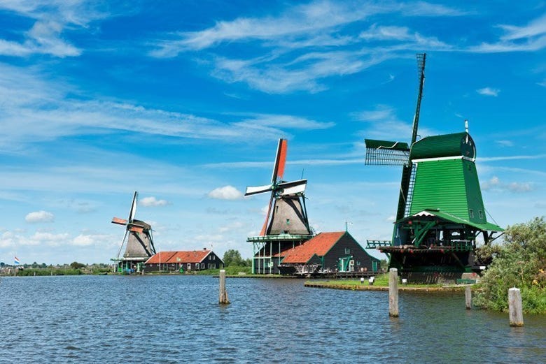 Molinos típicos de Holanda