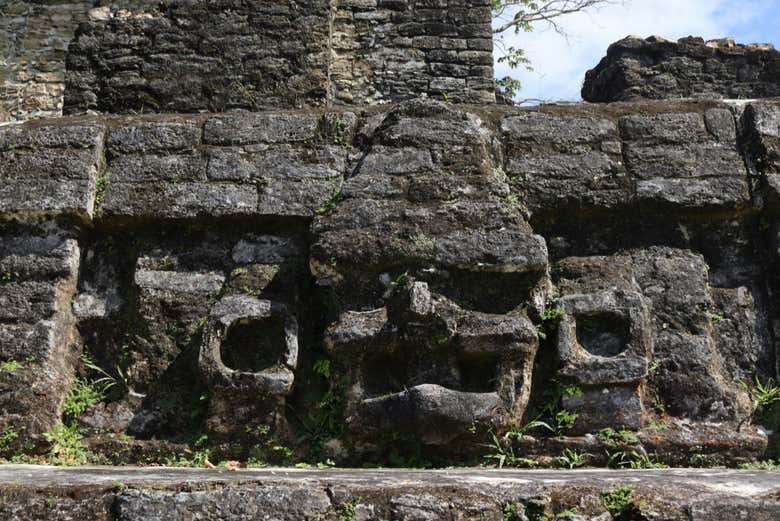 Detalhes nas ruínas de Altún Ha