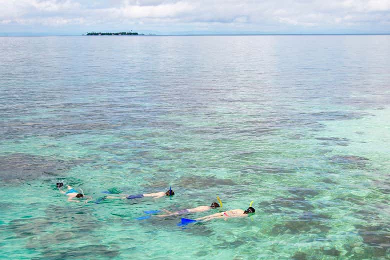 Explorando las aguas de Silk Caye Atoll 