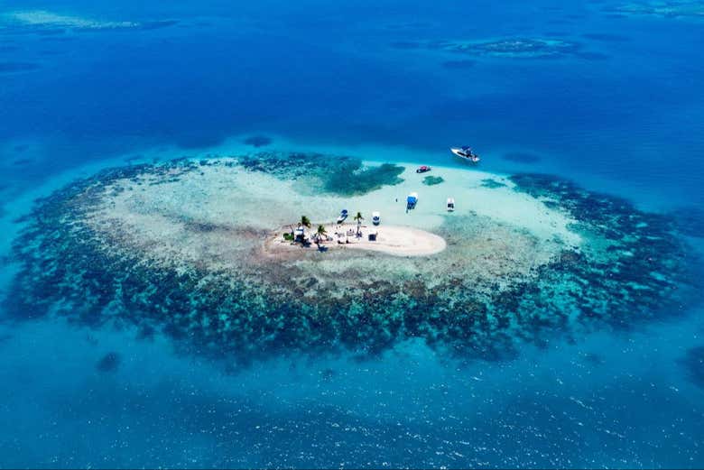 Panorámica de Silk Caye Atoll 