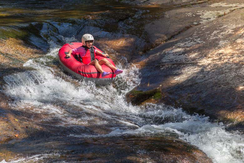 Tubing in the South Stann Creek river