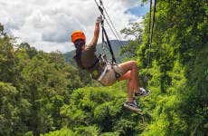Tyrolienne et cave tubing dans le Parc Jaguar Paw 