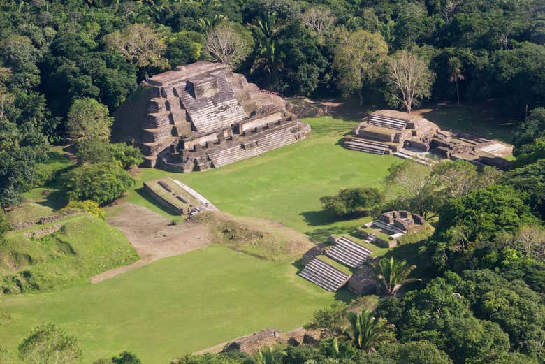 Altun Ha depuis le ciel