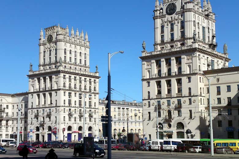Praça da Estaçao, porta de entrada a Minsk