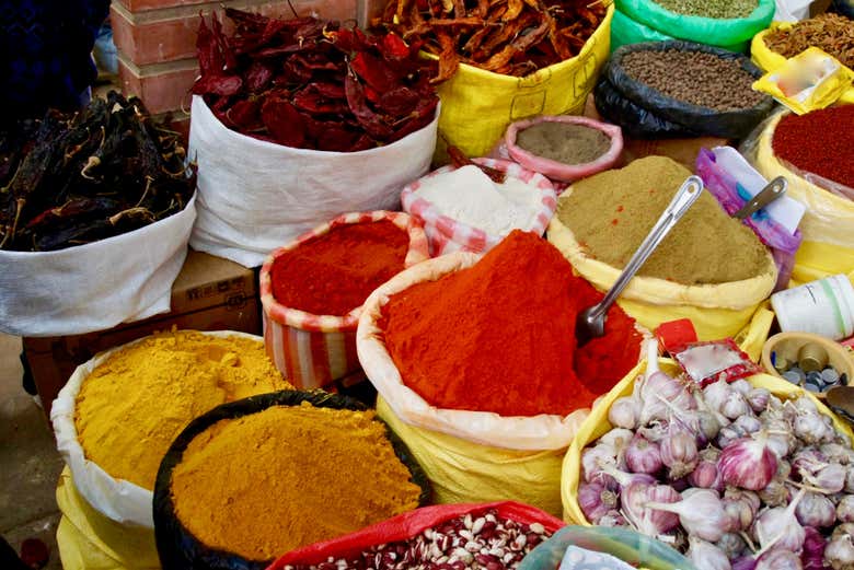 Le spezie del mercato della Cancha