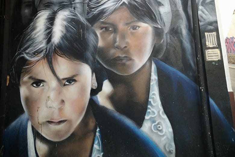Mural dedicado a las mujeres de Cochabamba