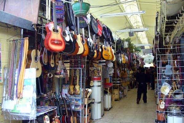 Una bancarella del mercato della Cancha