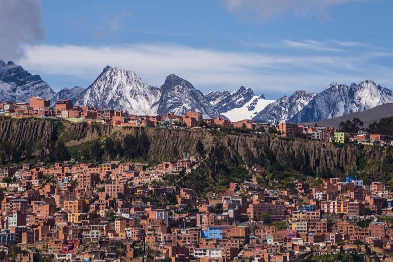 Vista della Cordigliera Real da La Paz