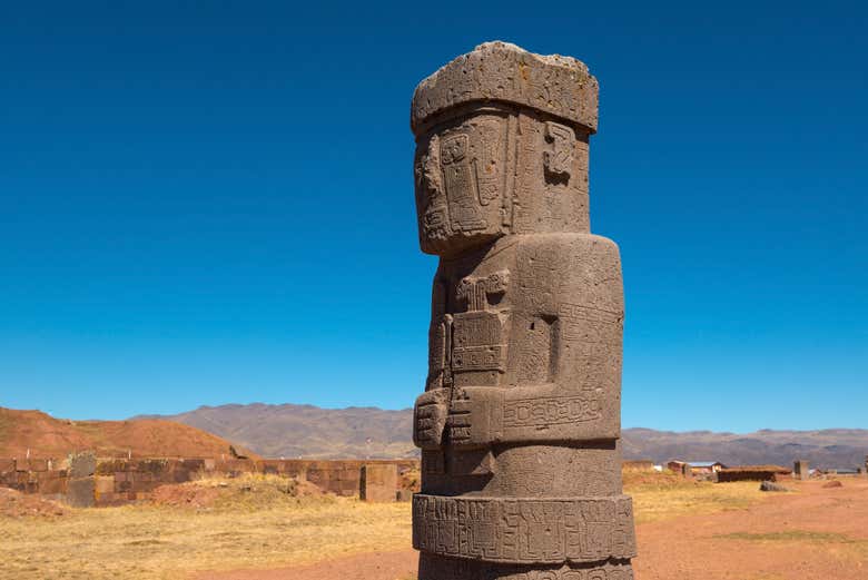 Algunas de las estatuas de la antigua civilización
