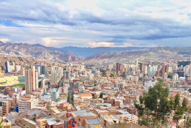 Vista su La Paz da uno dei suoi belvederi