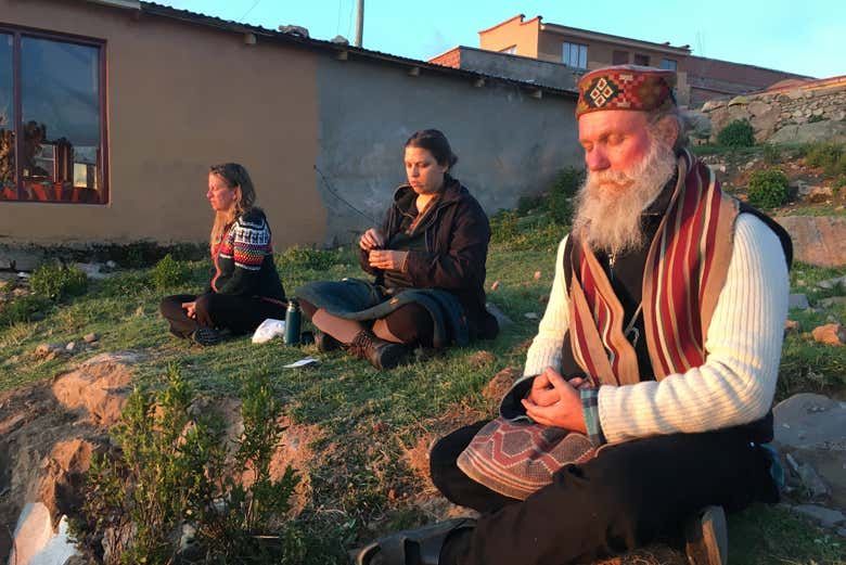 Meditando depois da cerimônia