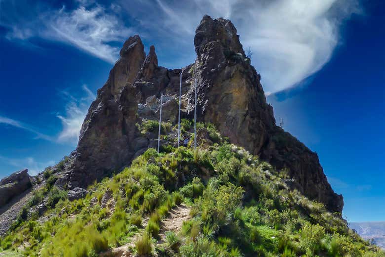 Il picco della Muela del Diablo, a forma di dente