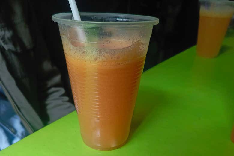 El zumo de tumbo es muy popular entre los bolivianos