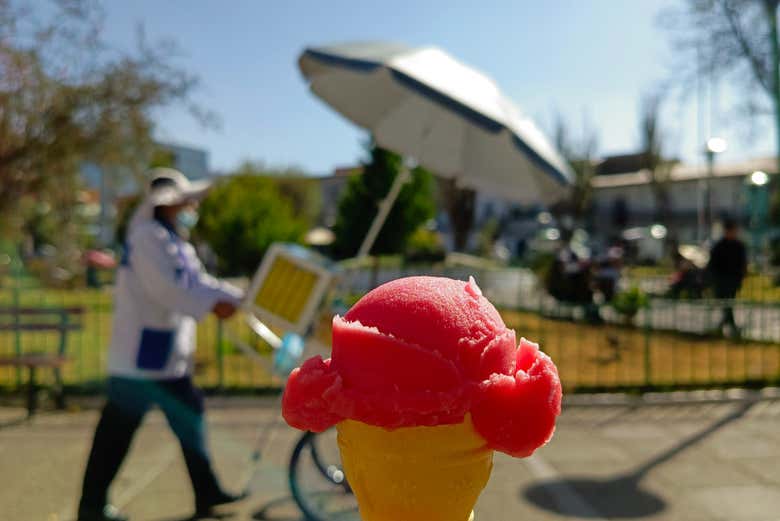 Probaremos un delicioso helado boliviano