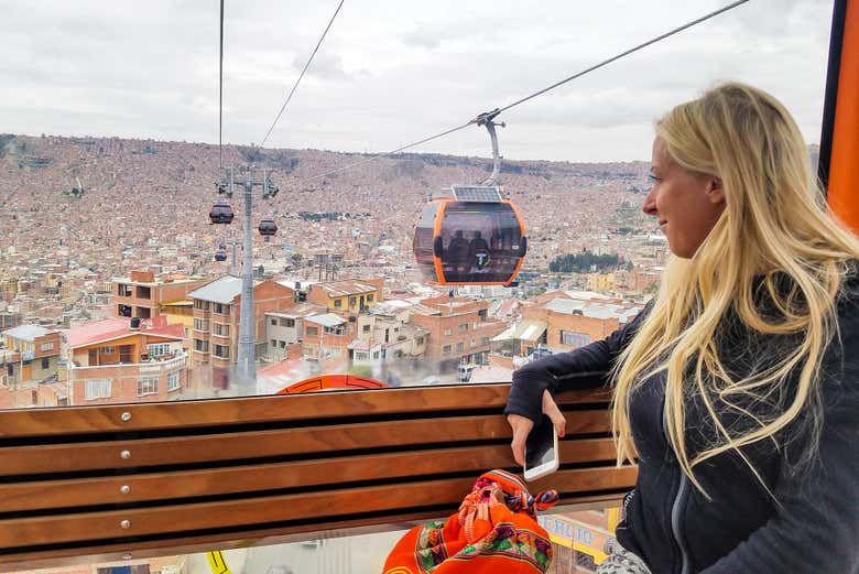 Vistas desde el teleférico de La Paz