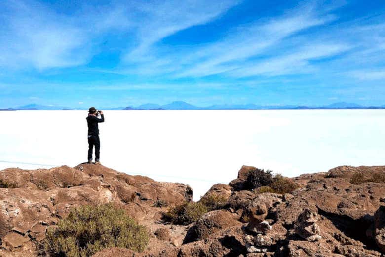 Disfrutando de la isla Incahuasi