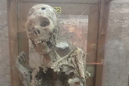 Momia en el Museo Nacional Antropológico