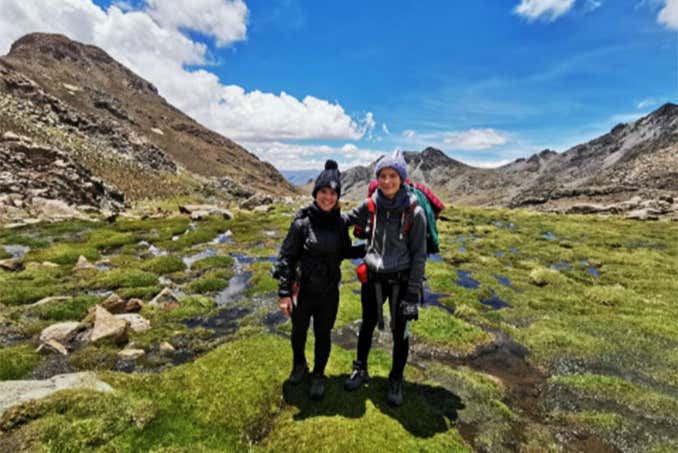 Disfrutando de la ruta de senderismo