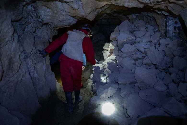 Interior de las minas de Potosí