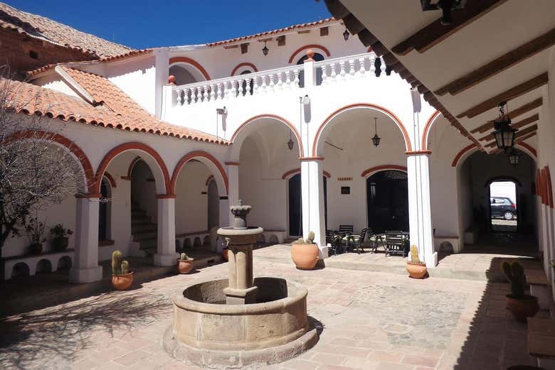 One of the courtyards in the convent