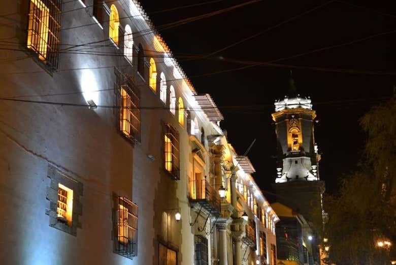 Potosí al caer la noche