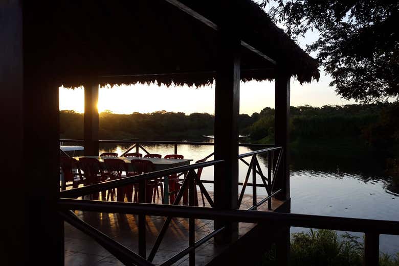 Atardecer en la laguna Suárez