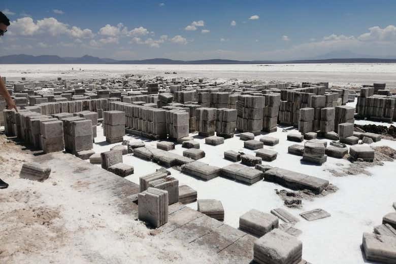 Bloques de sal en Uyuni